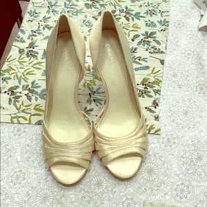 Calvin Klein satin heels , size 10